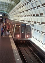 Riders boarding Metro