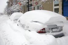 Blizzard, Snow on Top of Car