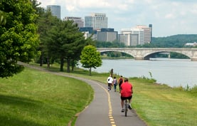 Bikers and Walkers in Arlington