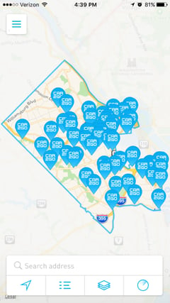 car2go in-app screenshot