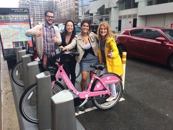 The ATP Team with Bike in Bloom