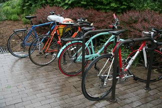 Bikes at bike rack