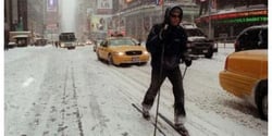 Skiing in Streets