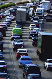 Traffic jam, single occupancy vehicles (SOV)