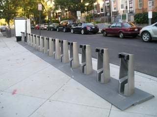 Empty Capital Bikeshare station