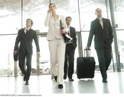 Photo: business people in the airport