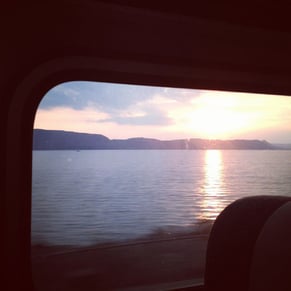 Sunset over Hudson River