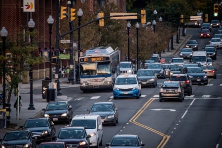 Traffic on Columbia Pike, Arlington County